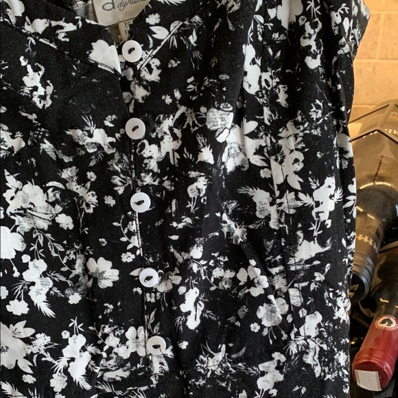 Dynamite Black and White Spaghetti Strap Mini Sundress - Picture 3 of 5